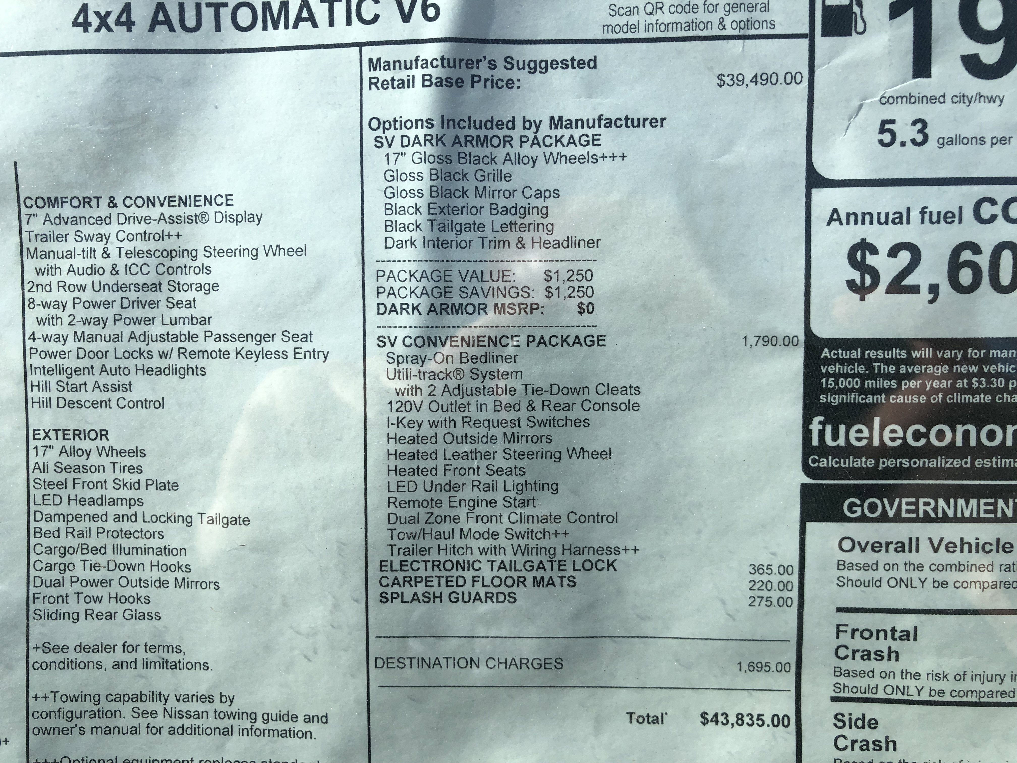 2026 Nissan Frontier SV