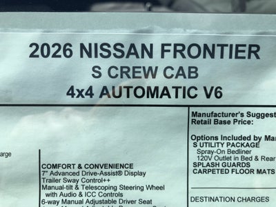 2026 Nissan Frontier S