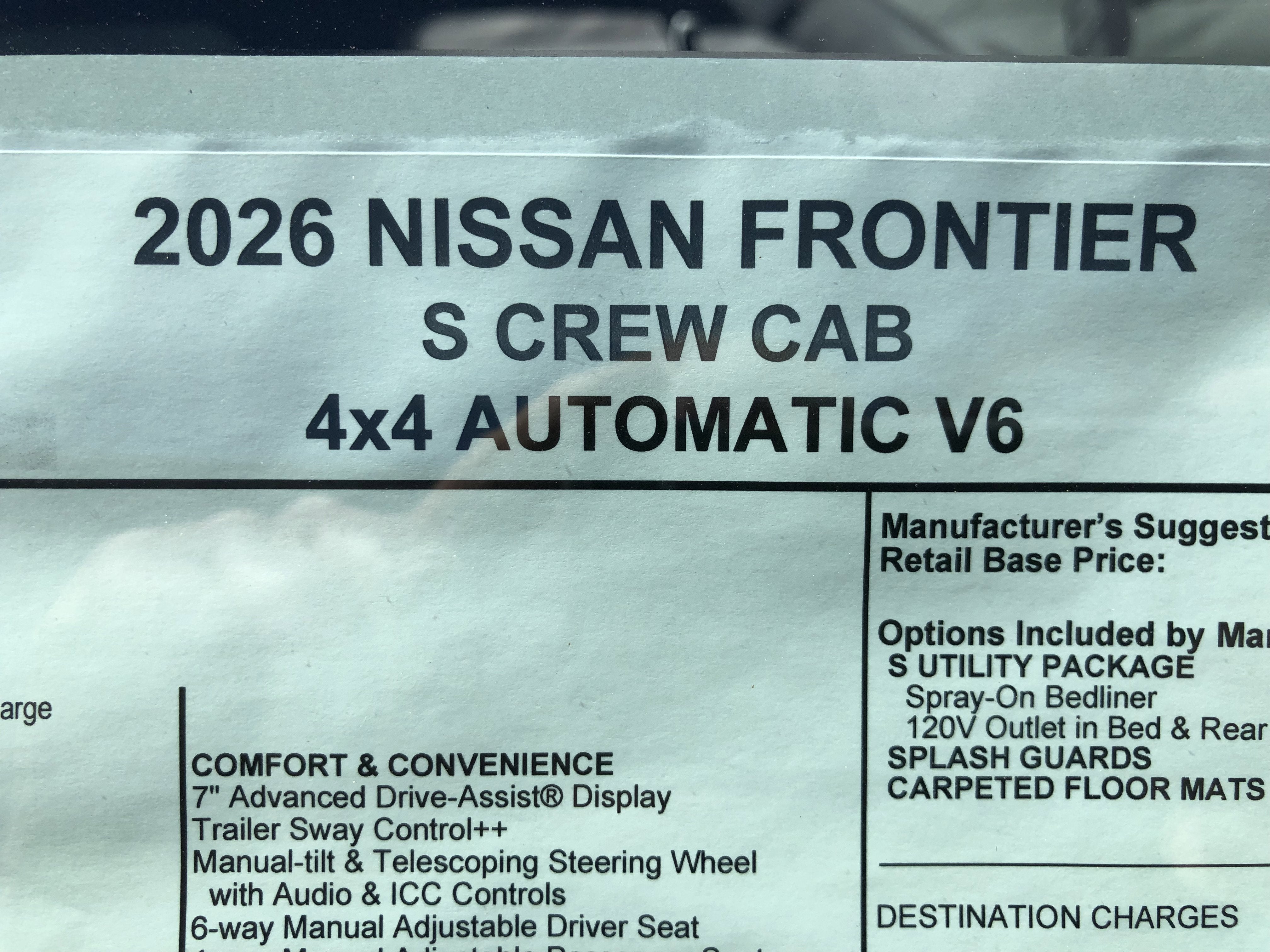 2026 Nissan Frontier S