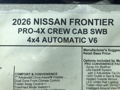 2026 Nissan Frontier PRO-4X