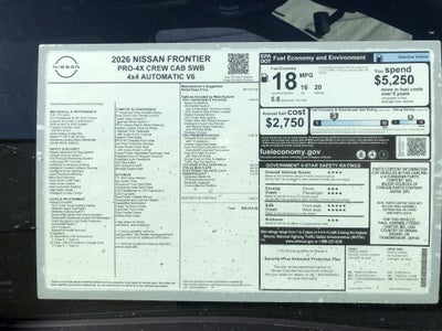 2026 Nissan Frontier PRO-4X