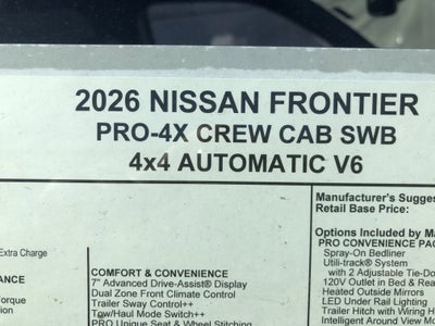 2026 Nissan Frontier PRO-4X