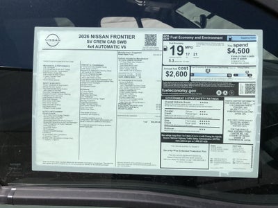 2026 Nissan Frontier SV