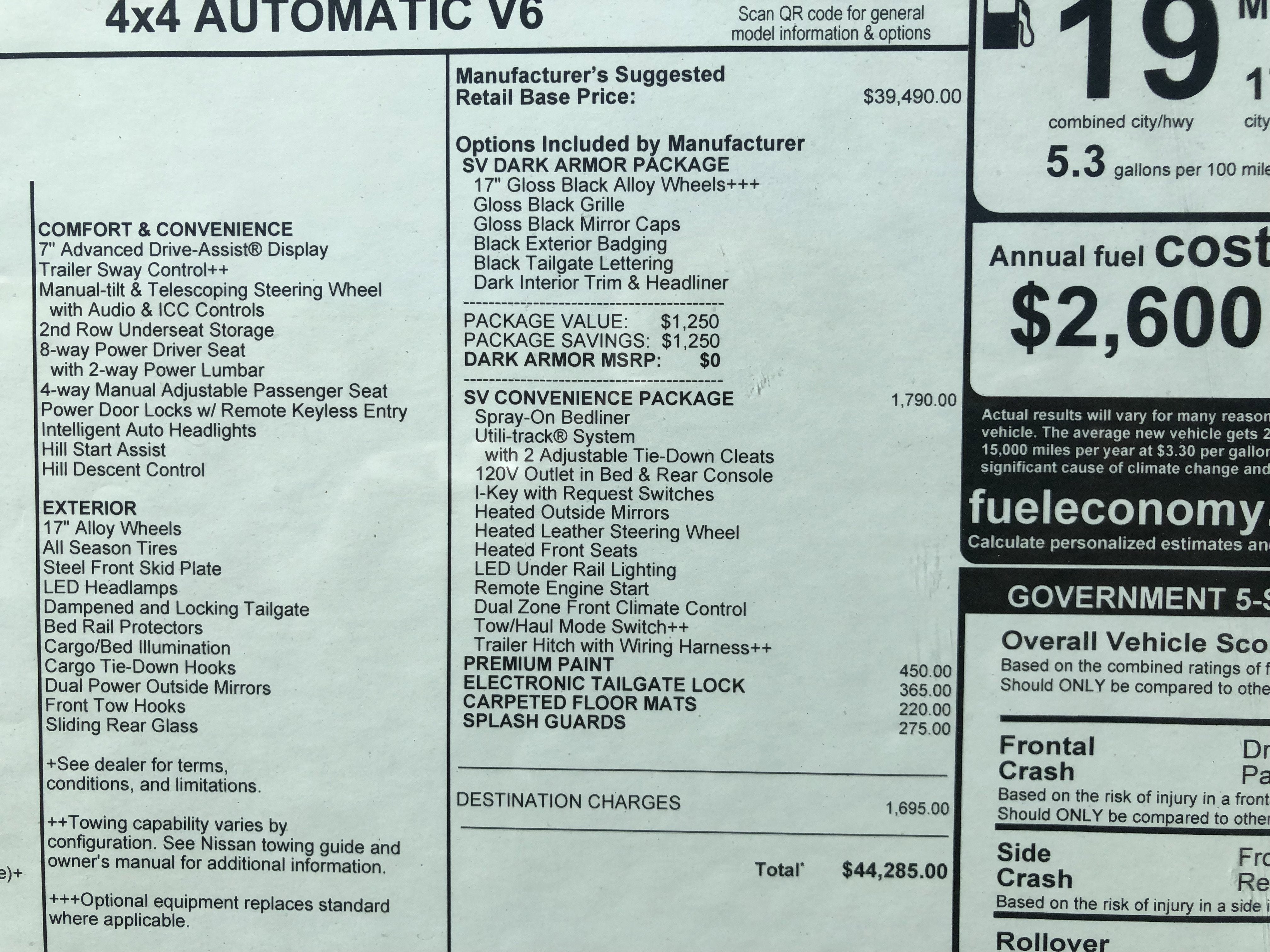 2026 Nissan Frontier SV