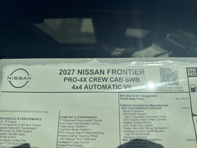 2027 Nissan Frontier PRO-4X