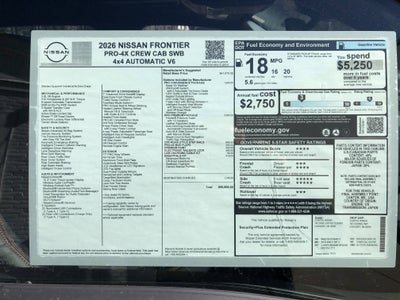 2026 Nissan Frontier PRO-4X