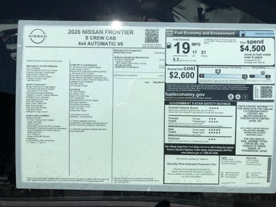 2026 Nissan Frontier S