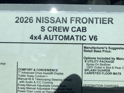 2026 Nissan Frontier S