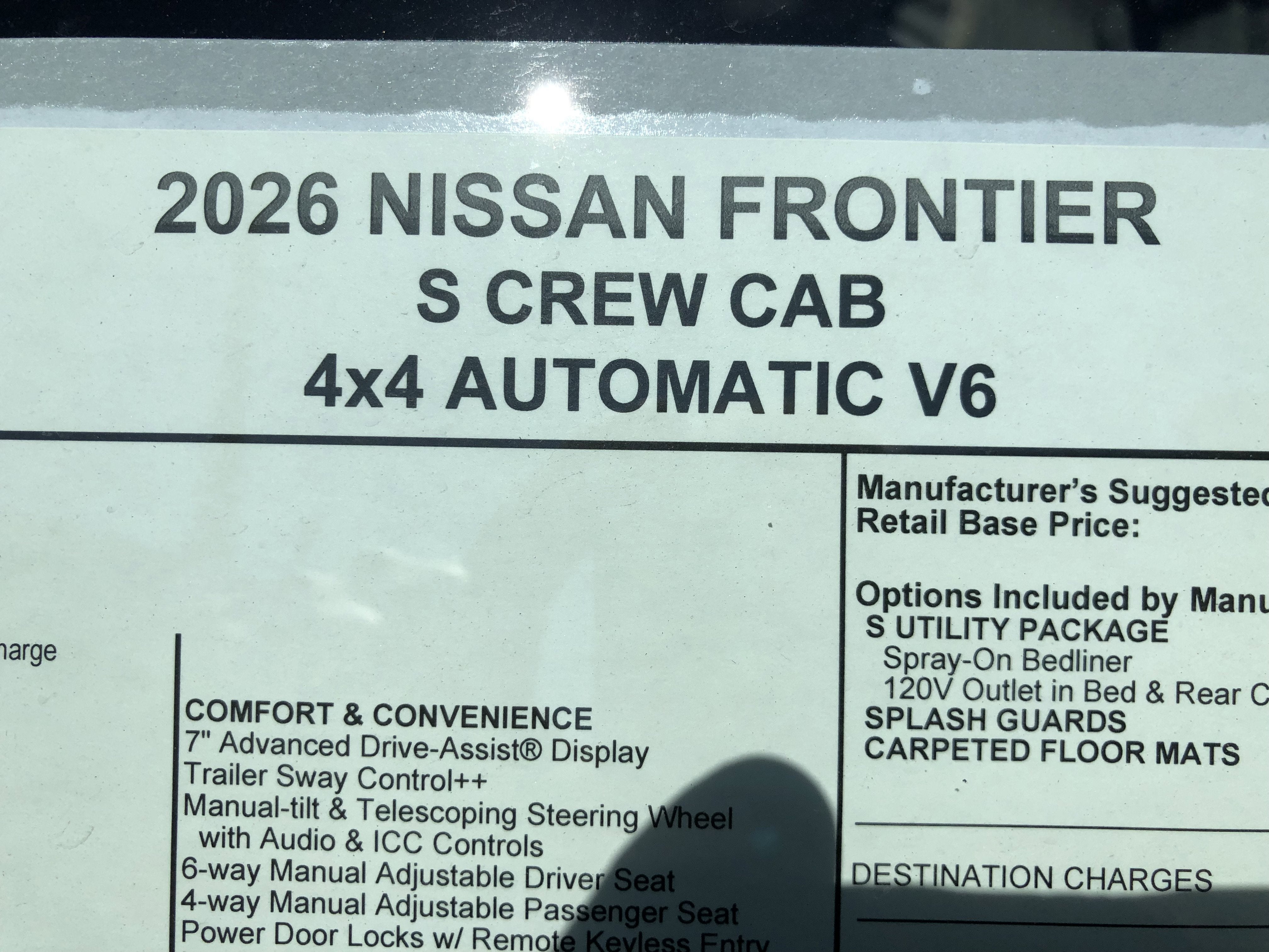 2026 Nissan Frontier S