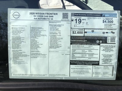 2026 Nissan Frontier SV