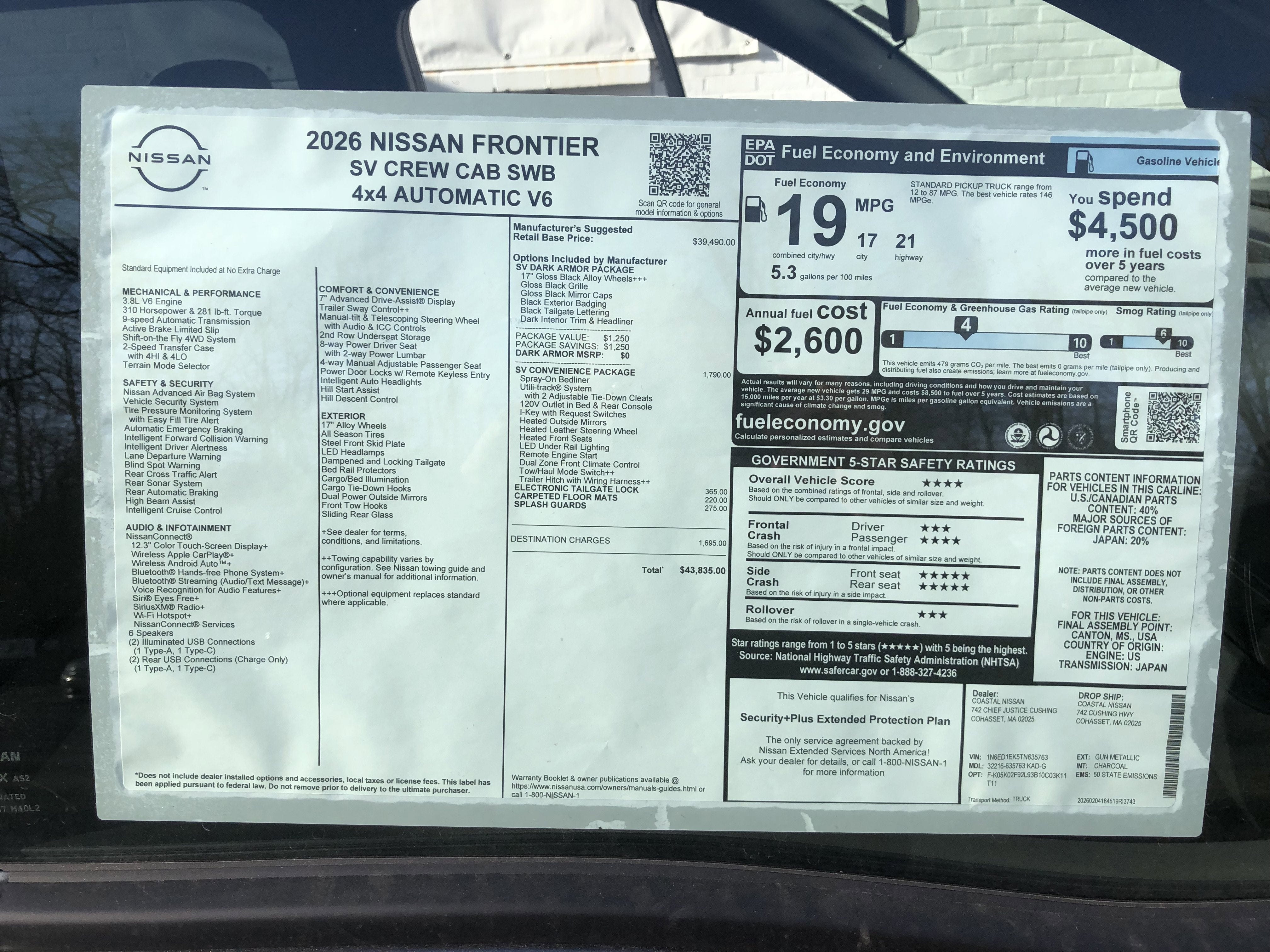 2026 Nissan Frontier SV