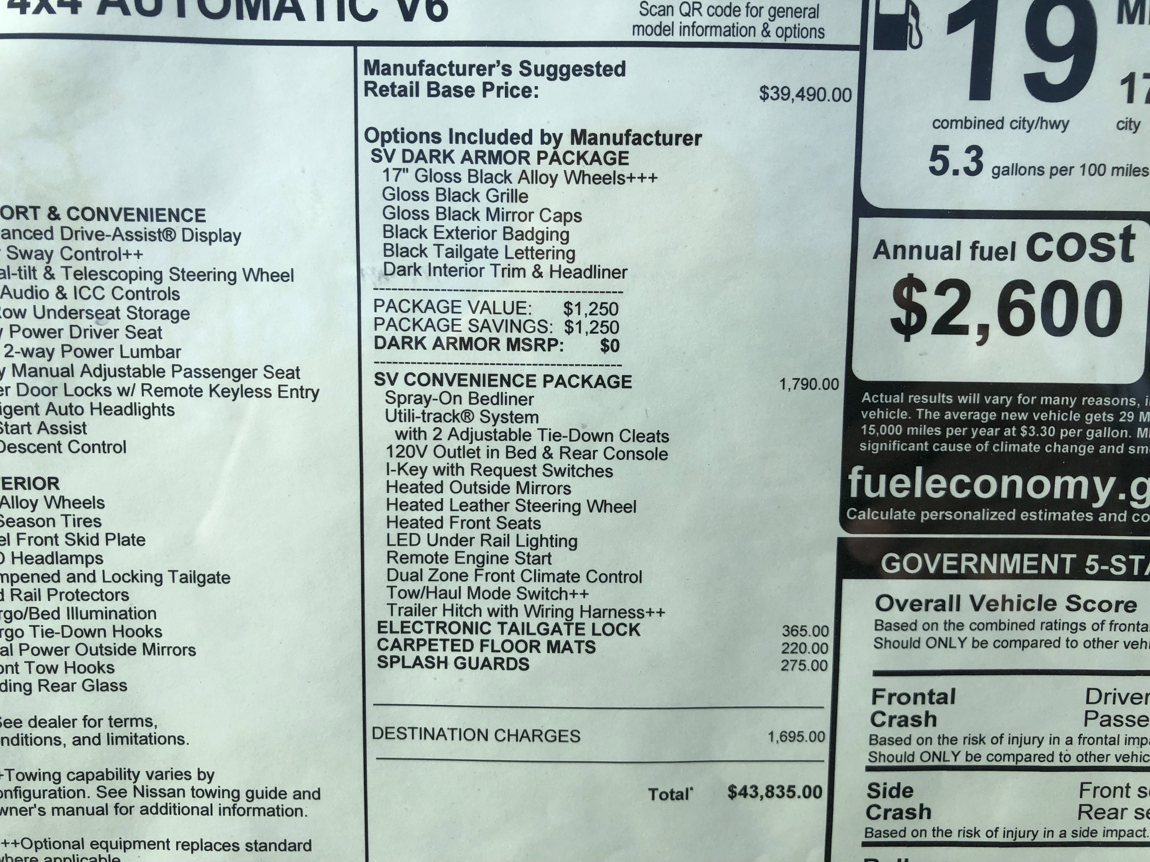 2026 Nissan Frontier SV