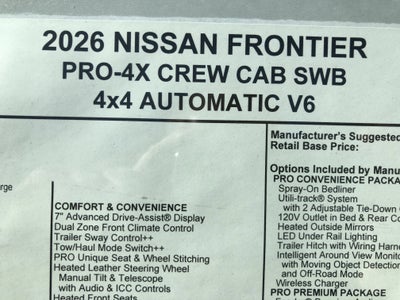 2026 Nissan Frontier PRO-4X