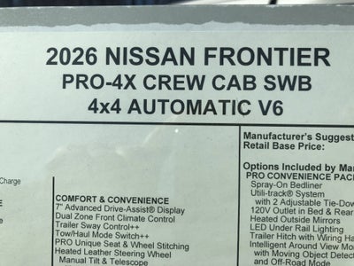 2026 Nissan Frontier PRO-4X