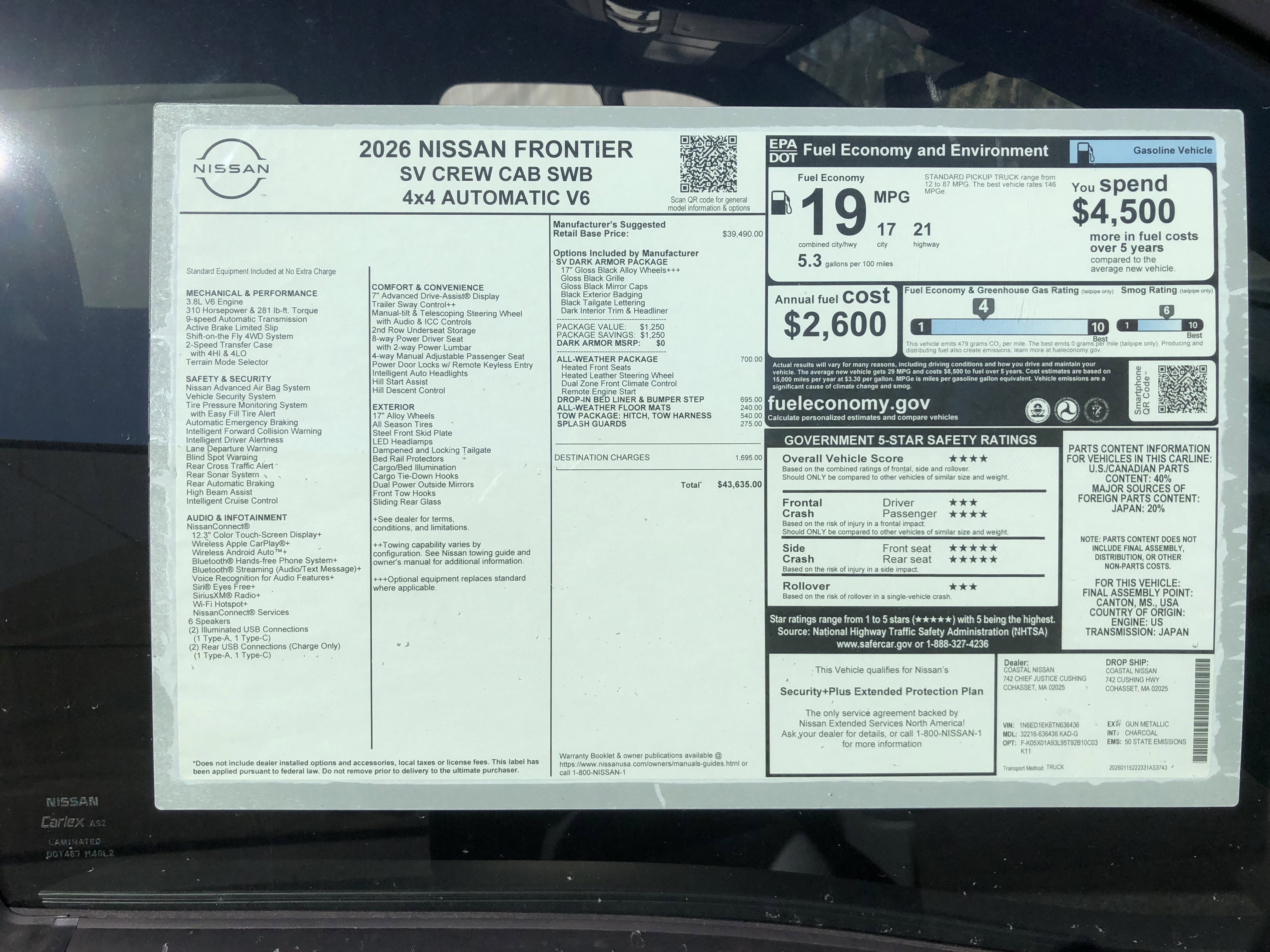 2026 Nissan Frontier SV