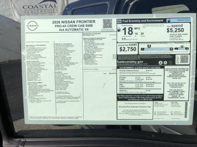 2026 Nissan Frontier PRO-4X