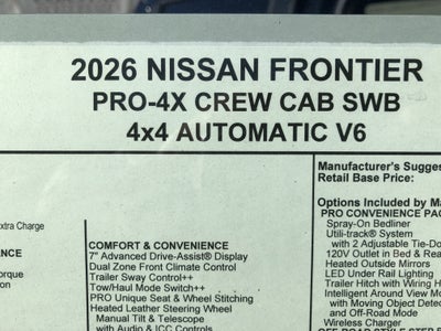 2026 Nissan Frontier PRO-4X