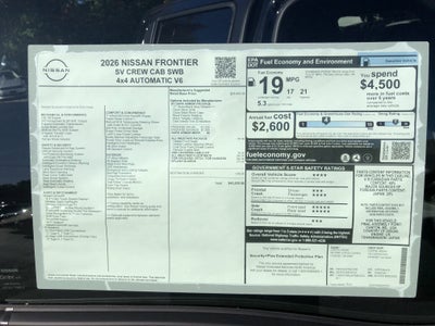 2026 Nissan Frontier SV