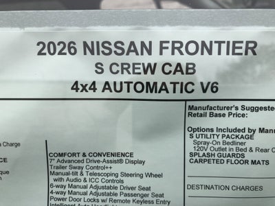 2026 Nissan Frontier S