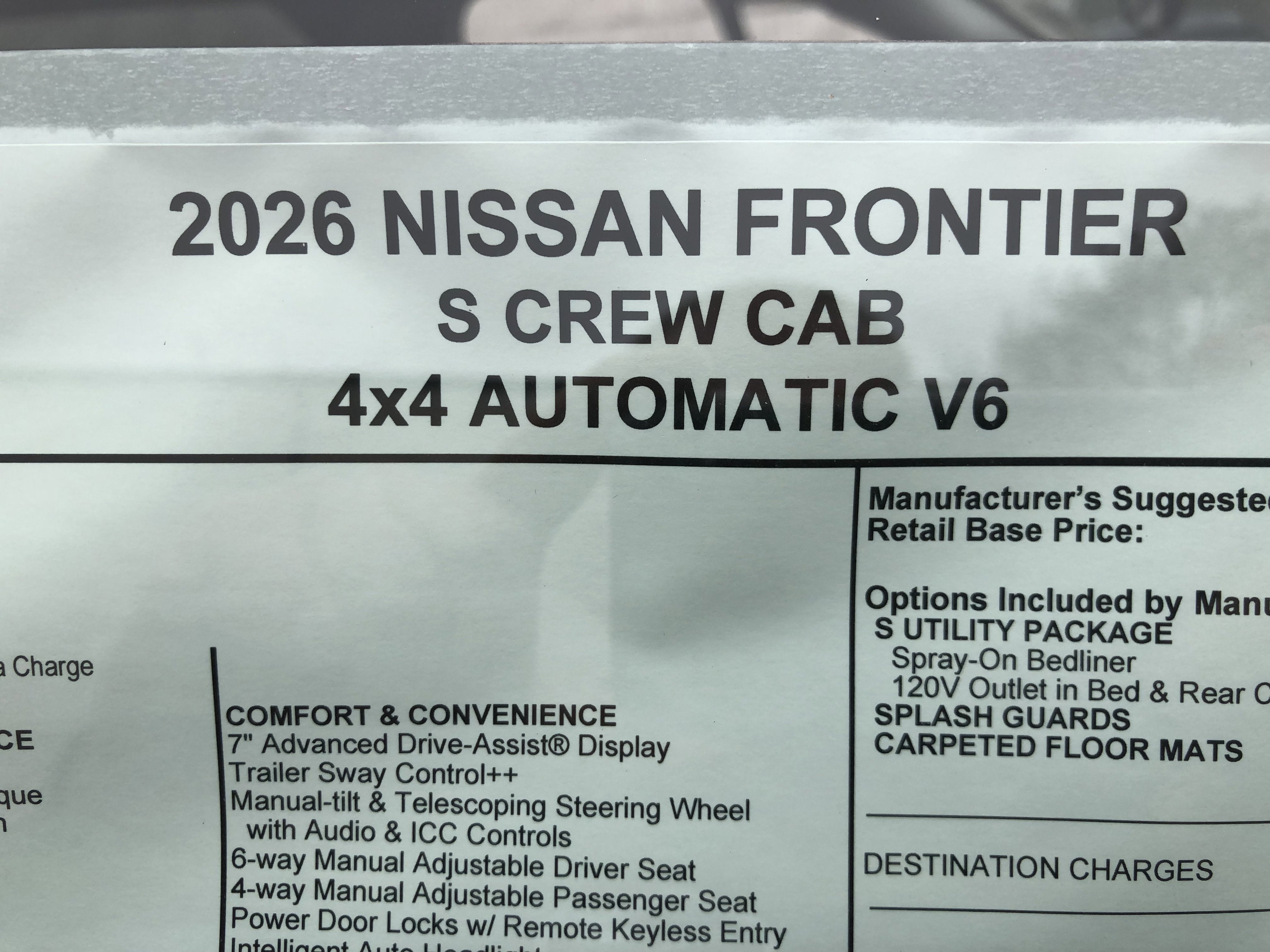 2026 Nissan Frontier S