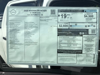 2026 Nissan Frontier S