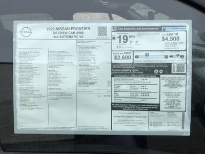 2026 Nissan Frontier SV