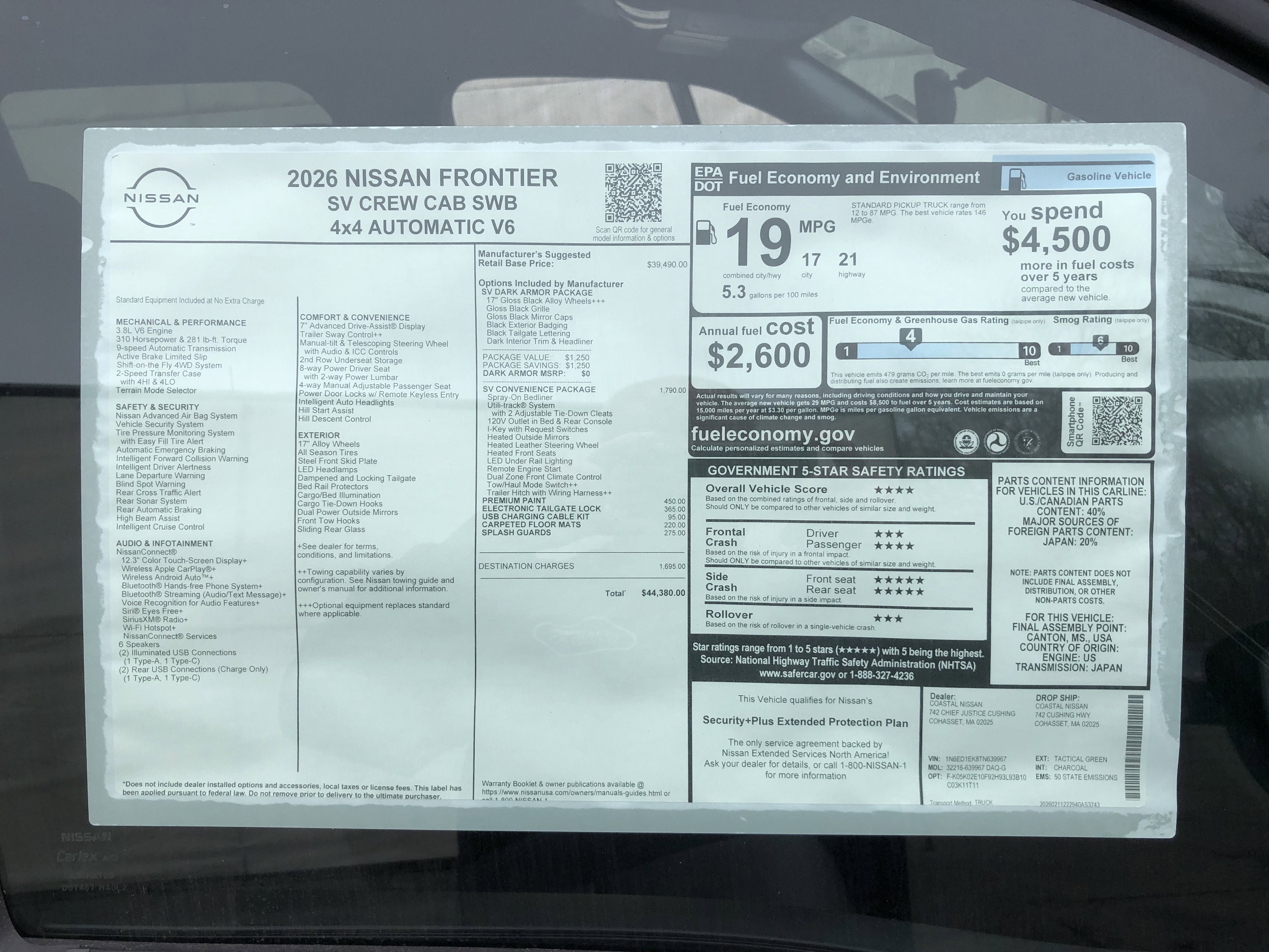 2026 Nissan Frontier SV