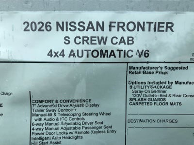 2026 Nissan Frontier S
