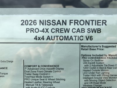2026 Nissan Frontier PRO-4X