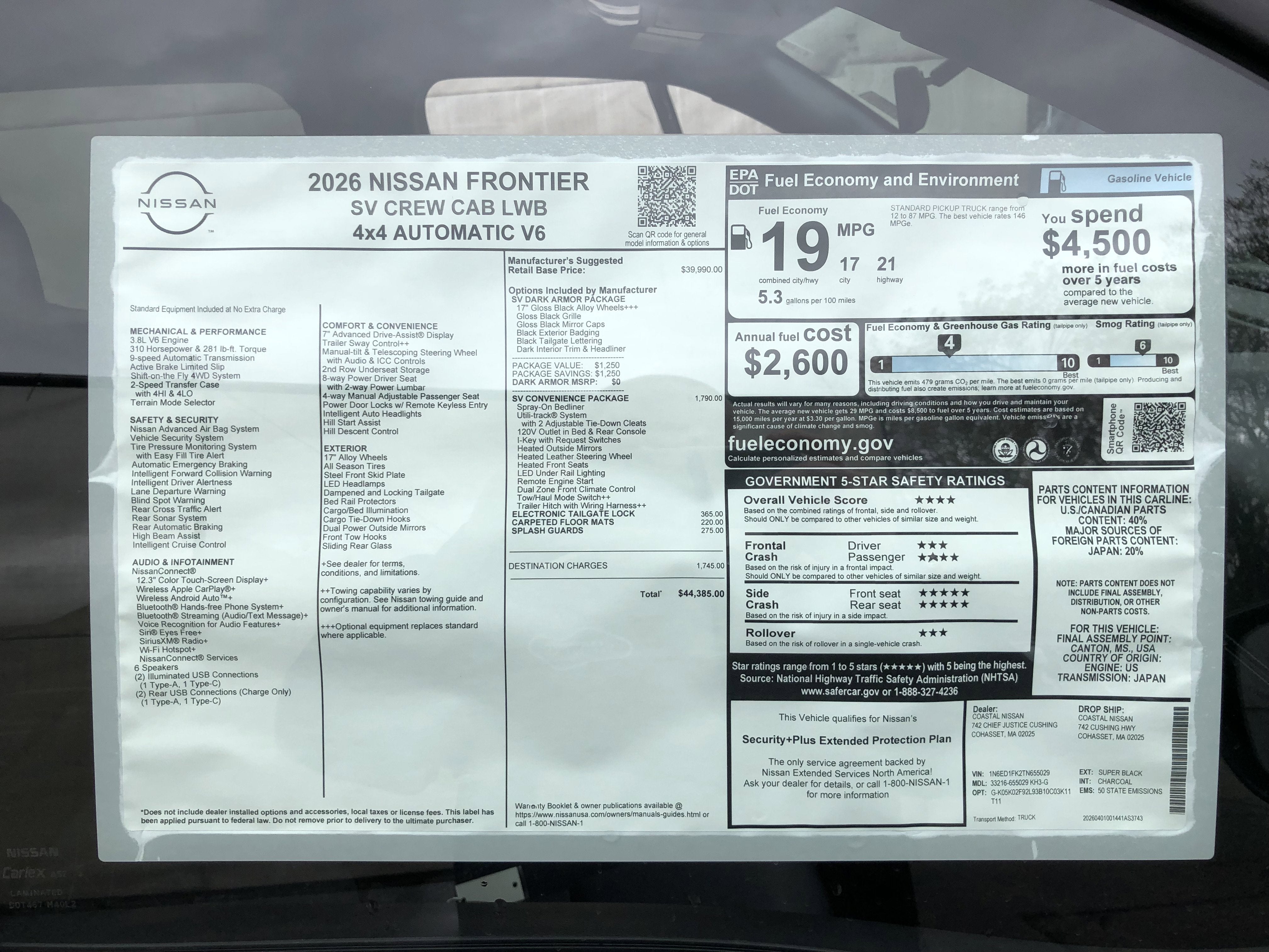 2026 Nissan Frontier SV
