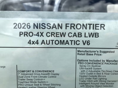 2026 Nissan Frontier PRO-4X