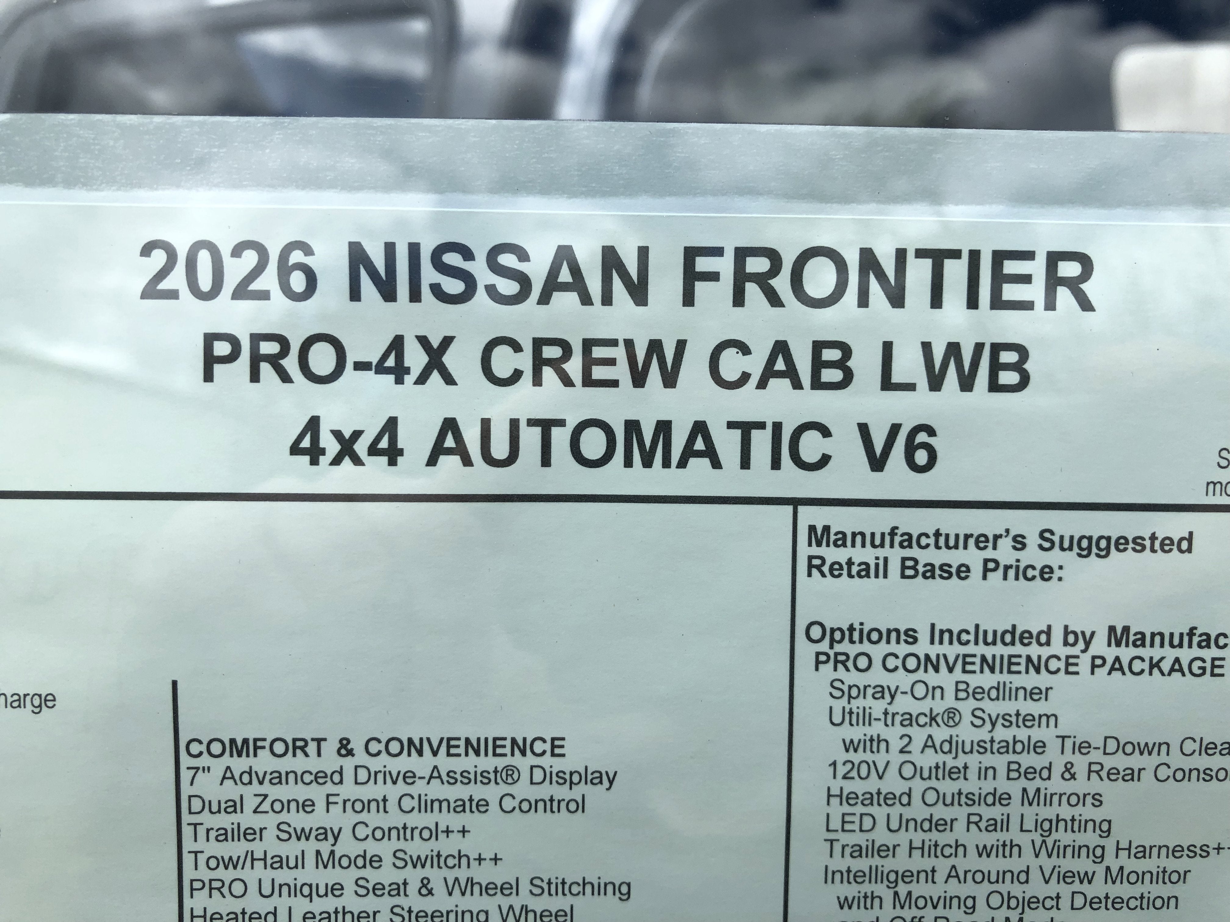 2026 Nissan Frontier PRO-4X