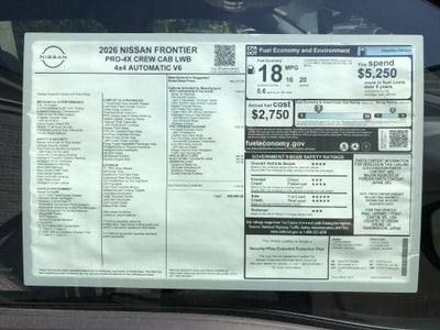 2026 Nissan Frontier PRO-4X