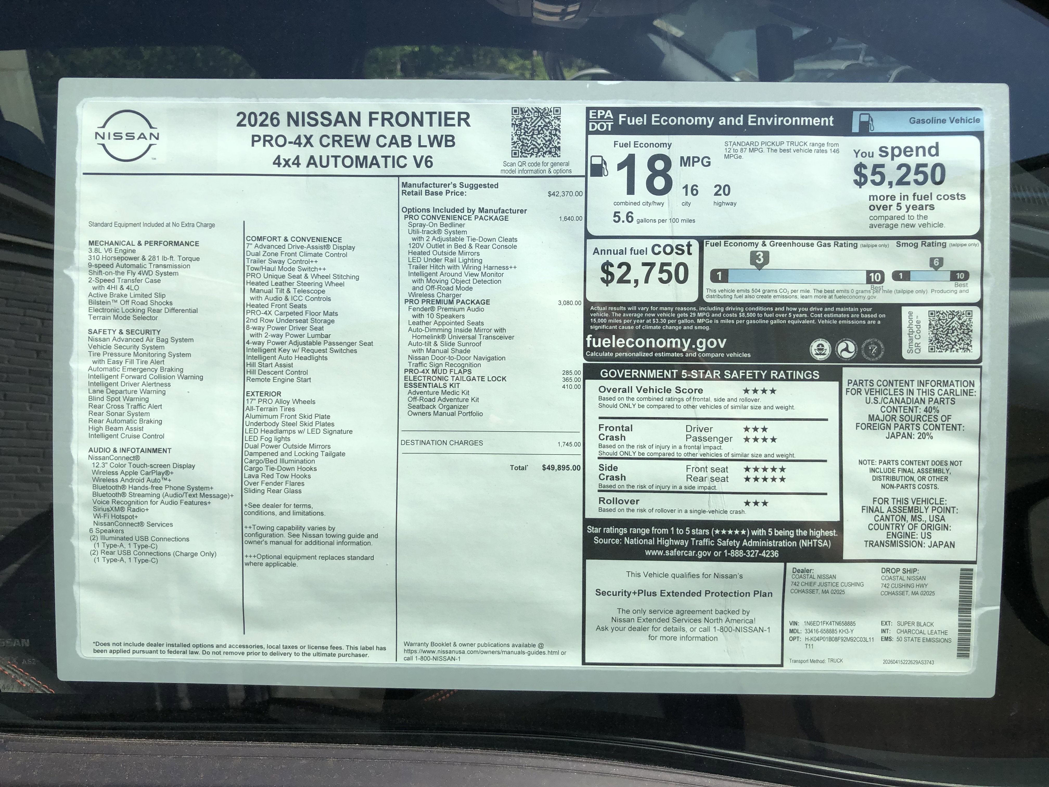 2026 Nissan Frontier PRO-4X