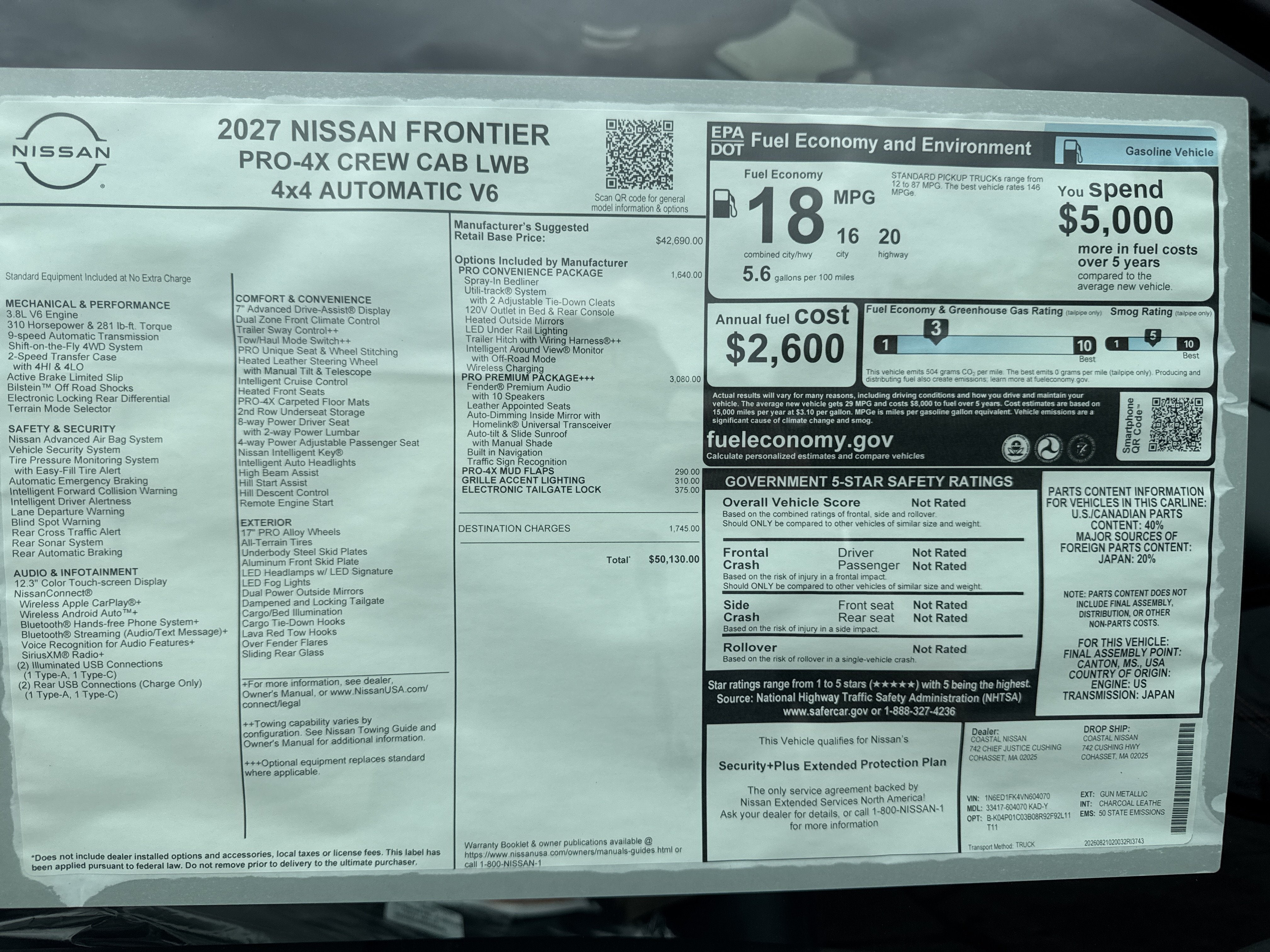2027 Nissan Frontier PRO-4X