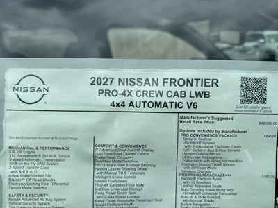 2027 Nissan Frontier PRO-4X