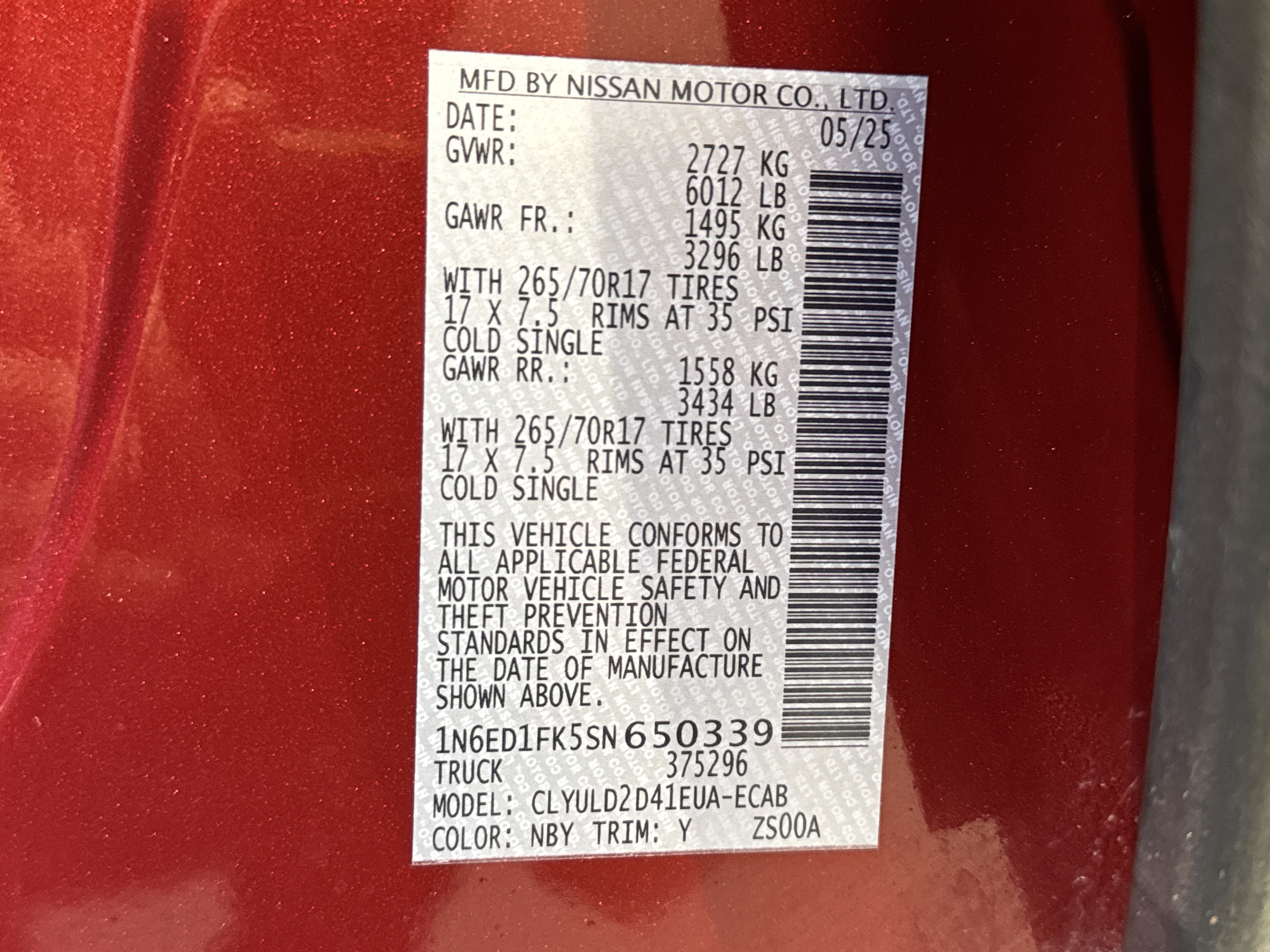 2025 Nissan Frontier PRO-4X W/Convenience & Premium Package
