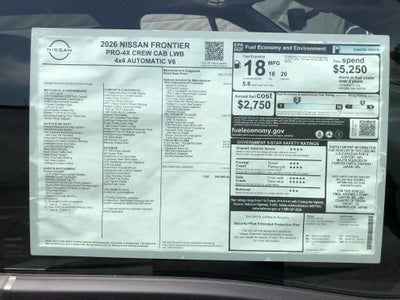 2026 Nissan Frontier PRO-4X