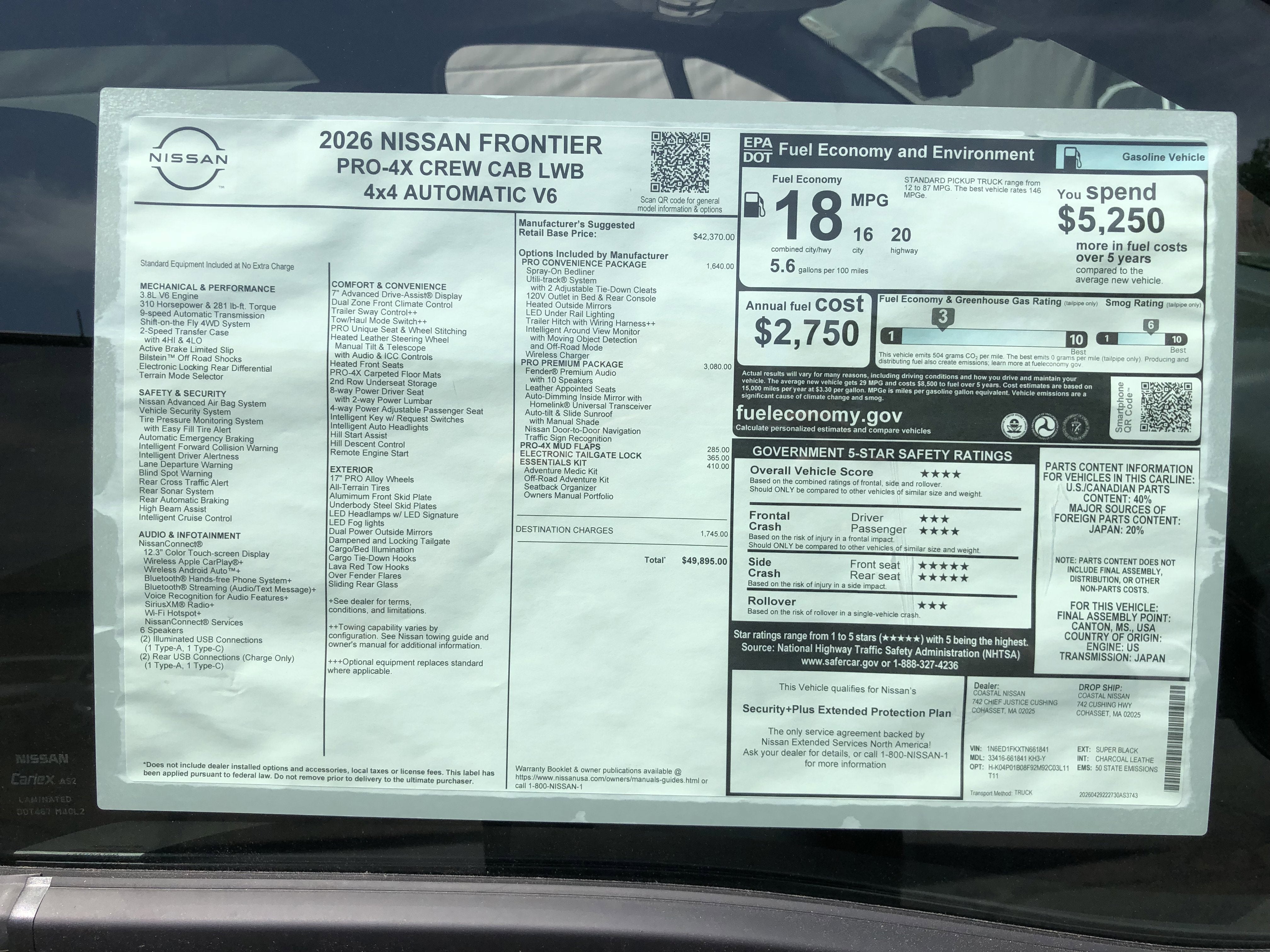 2026 Nissan Frontier PRO-4X