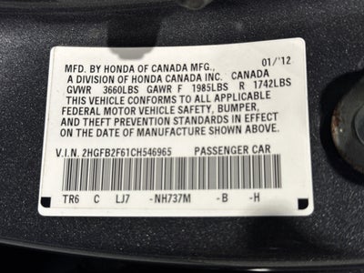 2012 Honda Civic Sdn HF