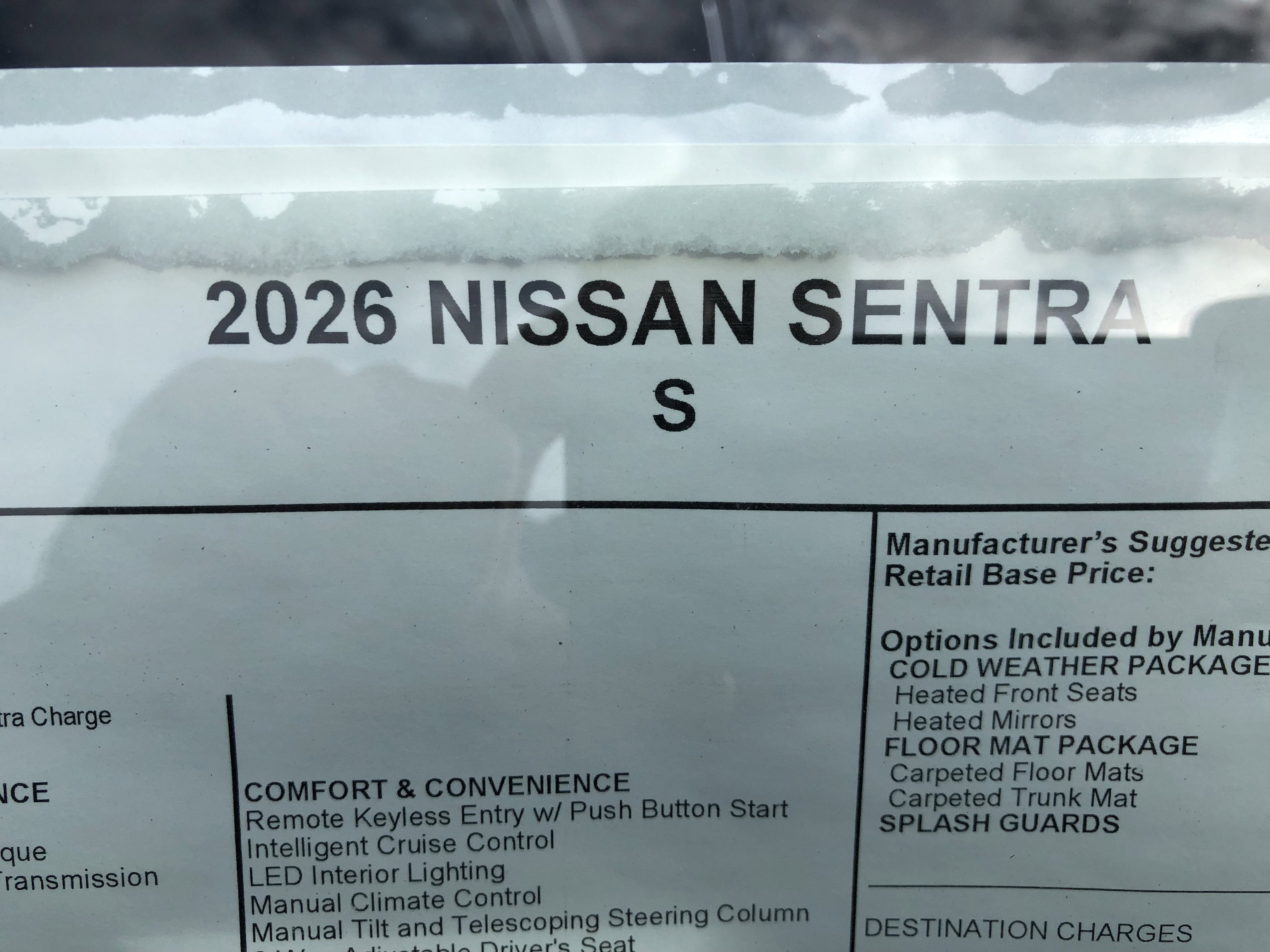 2026 Nissan Sentra S