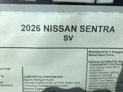 2026 Nissan Sentra SV