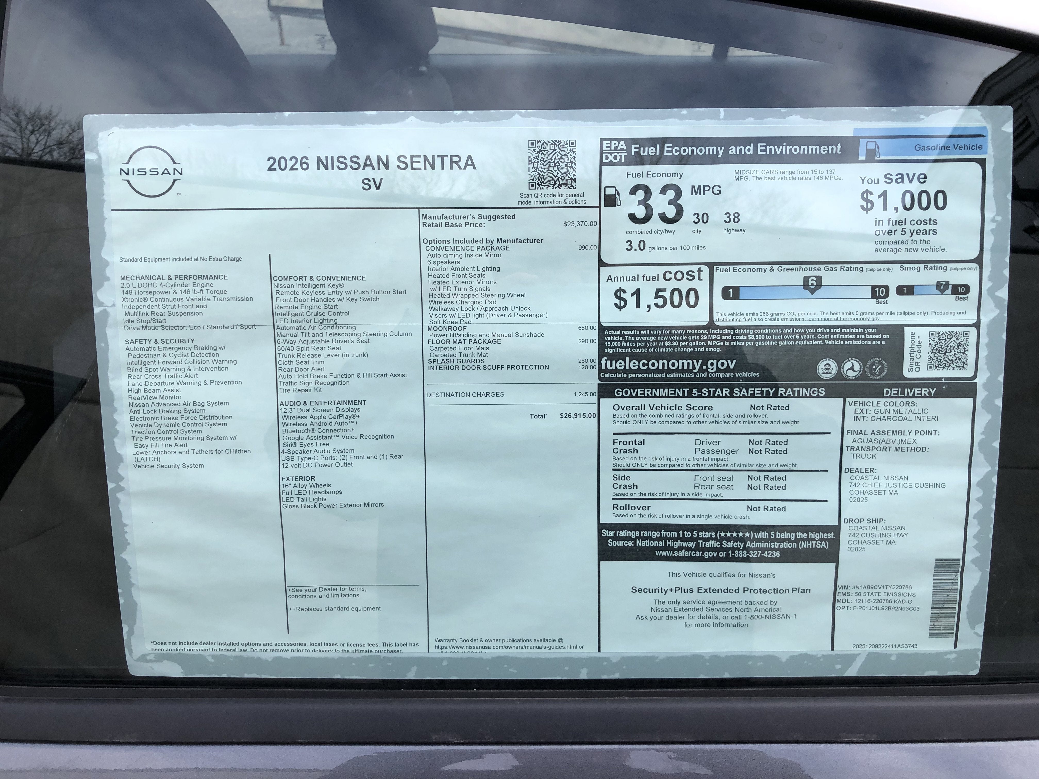 2026 Nissan Sentra SV