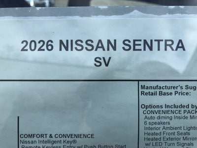 2026 Nissan Sentra SV