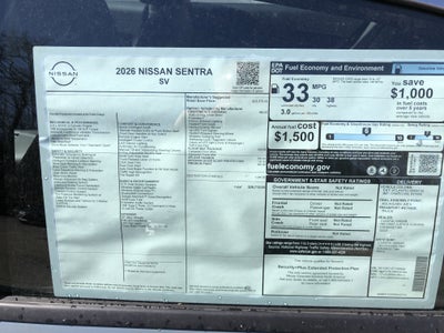 2026 Nissan Sentra SV