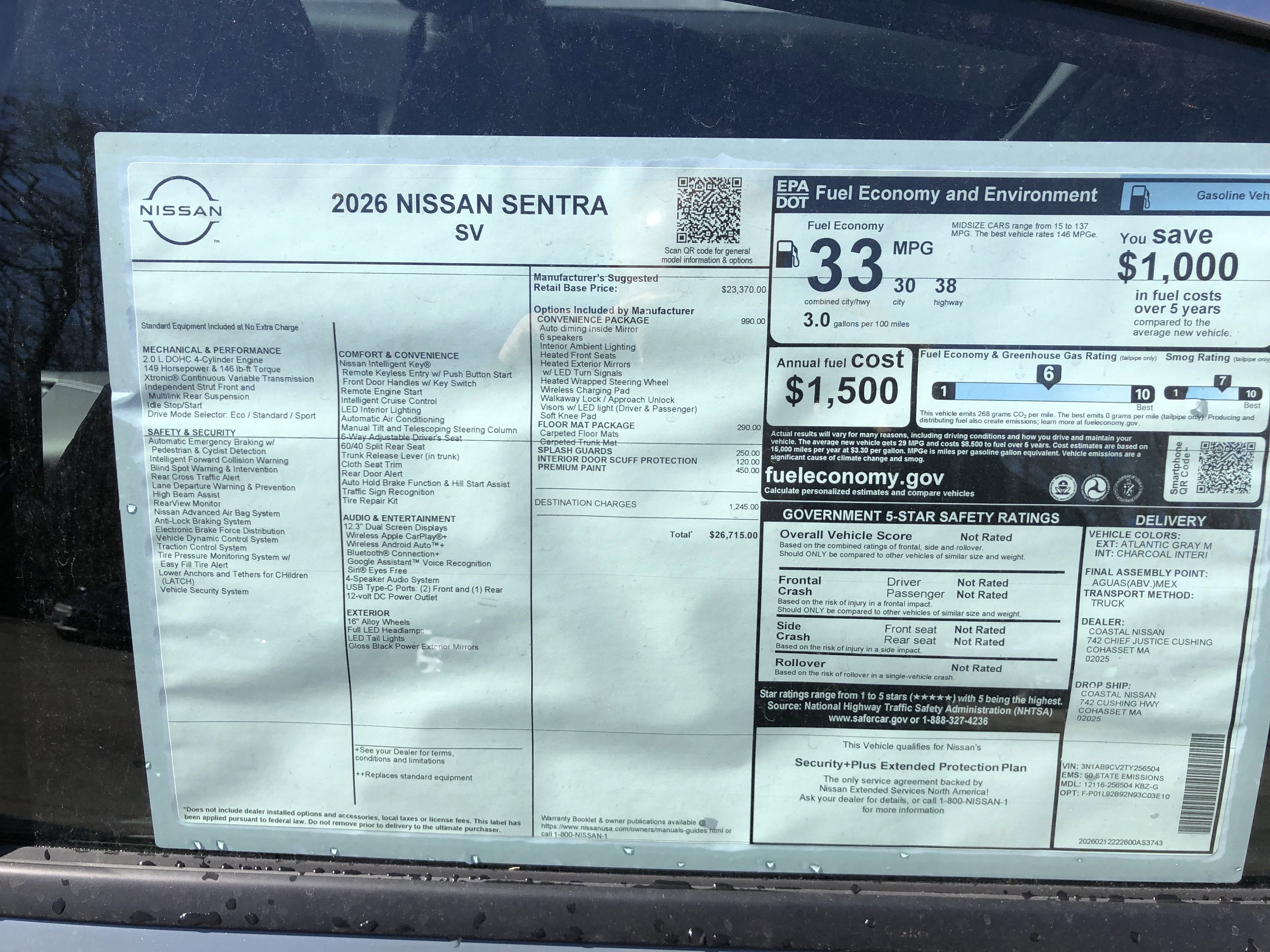 2026 Nissan Sentra SV