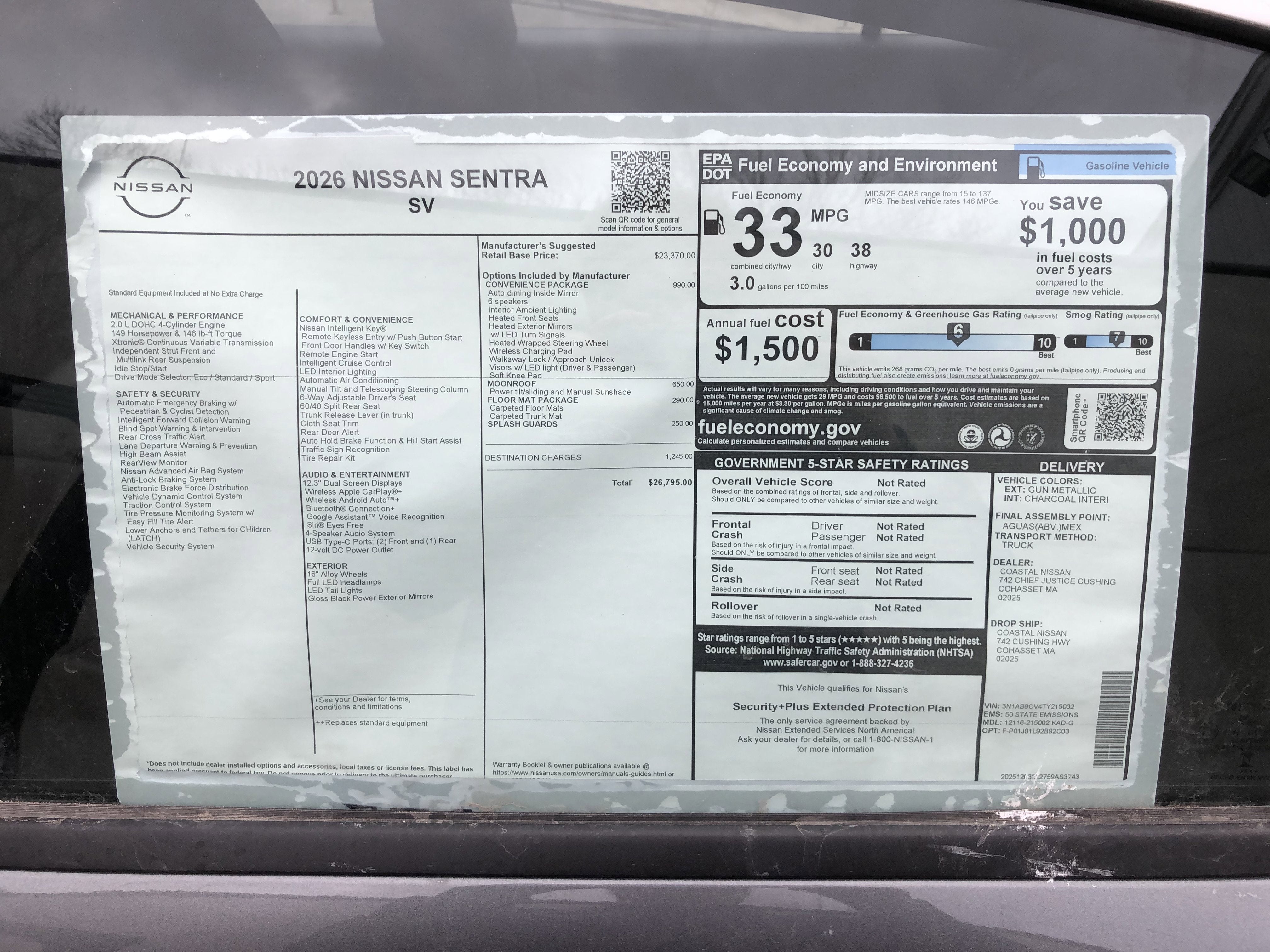 2026 Nissan Sentra SV