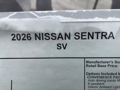 2026 Nissan Sentra SV