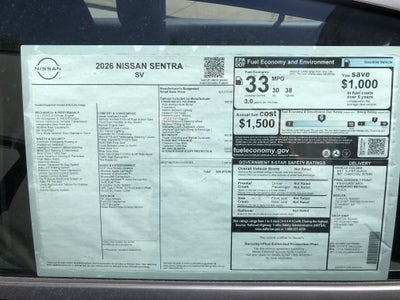 2026 Nissan Sentra SV