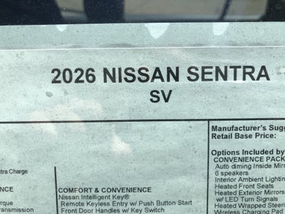 2026 Nissan Sentra SV